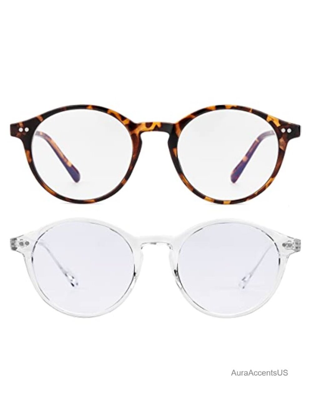Blue Light Blocking Glasses Round TR90 Frame UV Protection Eyeglasses